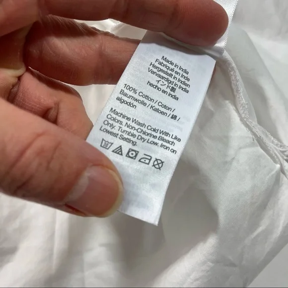 New J Crew Puff Sleeve Cotton Poplin Top Blouse White Small - Picture 4 of 8